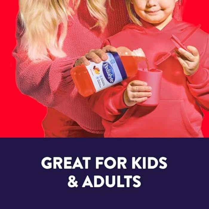 Pedialyte Electrolyte Drink, Hydration Drinks for Kids & Adults, Fruit Punch, 1 Liter, Pack of 4 - Image 5