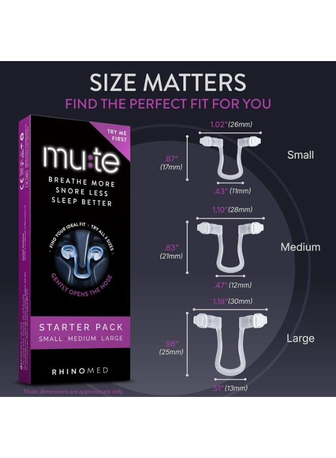 Rhinomed Mute Nasal Dilator for Snore Reduction - Starter Pack - Image 4