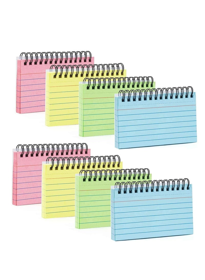 أوزيغالور 8 عبوات دفتر ملاحظات حلزوني للمدرسة، دفتر ملاحظات مسطر للمدرسة، دفاتر ملاحظات مسطرة لعمل الأطفال، المدرسة. - Image 1