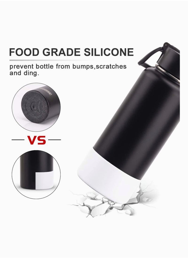 SYOSI - Hydro Flask Boot, Hydro Sport Water Bottles Flask Anti-Slip Bottom Sleeve Cover, Compatible With Hydro Flask And More Water Bottles, Anti-Slip Bottom Sleeve Cover, White Color - Image 1