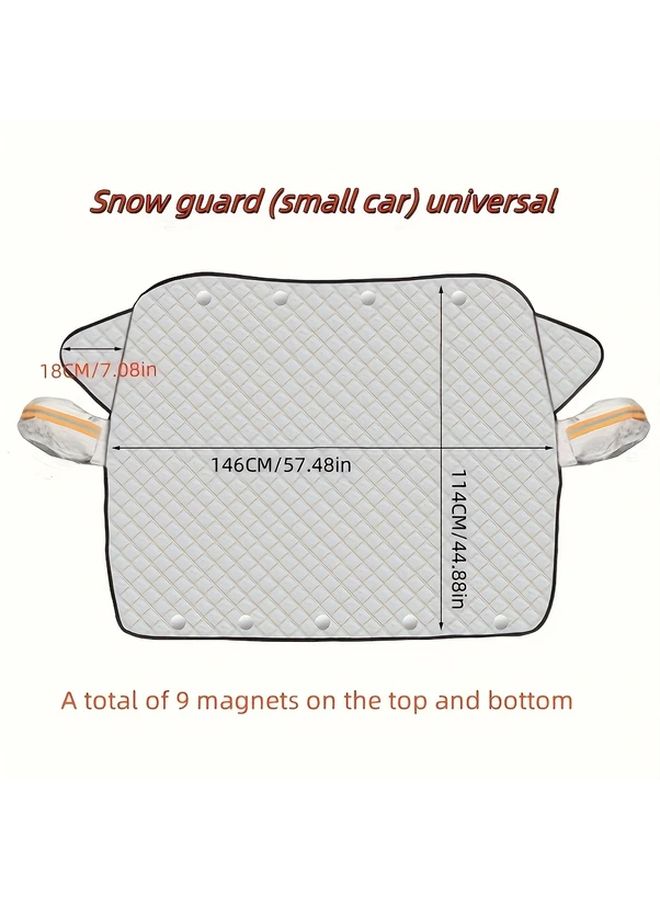 Universal Car Windshield Cover With 9 Magnets Ice Snow 45x57 Inch And Ice Scraper - Image 2
