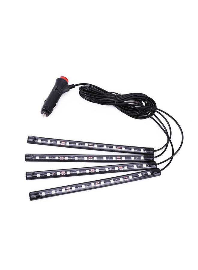 MUNTAQI 4-In-1 Universal Car LED Atmosphere Lights Colorful Lighting Decorative Lamp, With 48LEDs SMD-5050 Lamps - Image 1