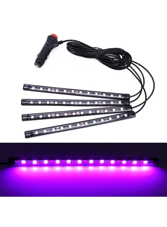 MUNTAQI 4-In-1 Universal Car LED Atmosphere Lights Colorful Lighting Decorative Lamp, With 48LEDs SMD-5050 Lamps - Image 2