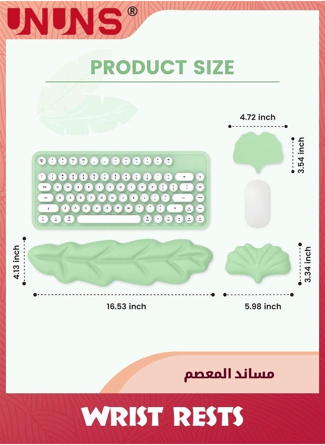 Keyboard Wrist Rest Set,Ergonomic Memory Foam Support Pad For And Mouse,Easy Typing Pain Relief Office,Studying,Gaming,Computer Laptop,3PCS,Green