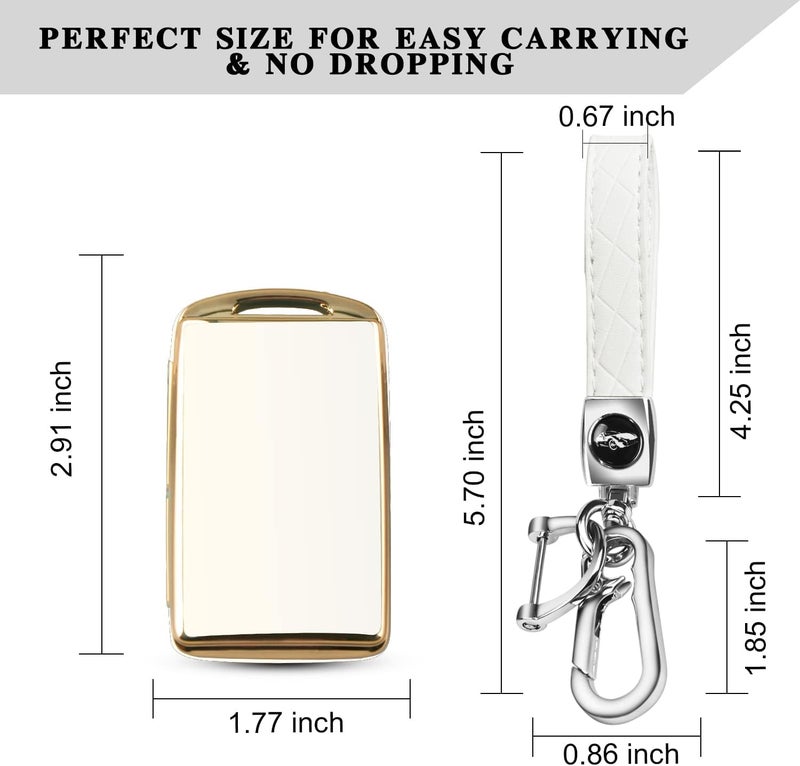 QBUC for Mazda Key Fob Cover Case with Keychain for 2019-2023 Mazda 3 6, Mazda 3 Hatchback, 2020-2023 Mazda CX-5, CX-9, CX-30 - Image 5