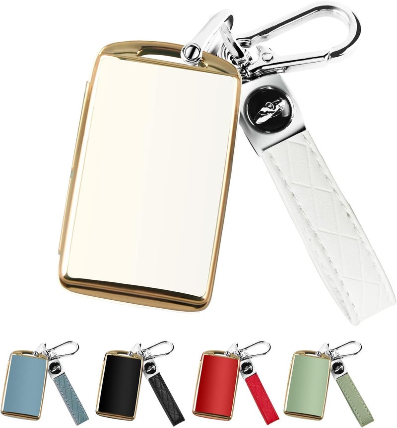 QBUC for Mazda Key Fob Cover Case with Keychain for 2019-2023 Mazda 3 6, Mazda 3 Hatchback, 2020-2023 Mazda CX-5, CX-9, CX-30 - Image 1