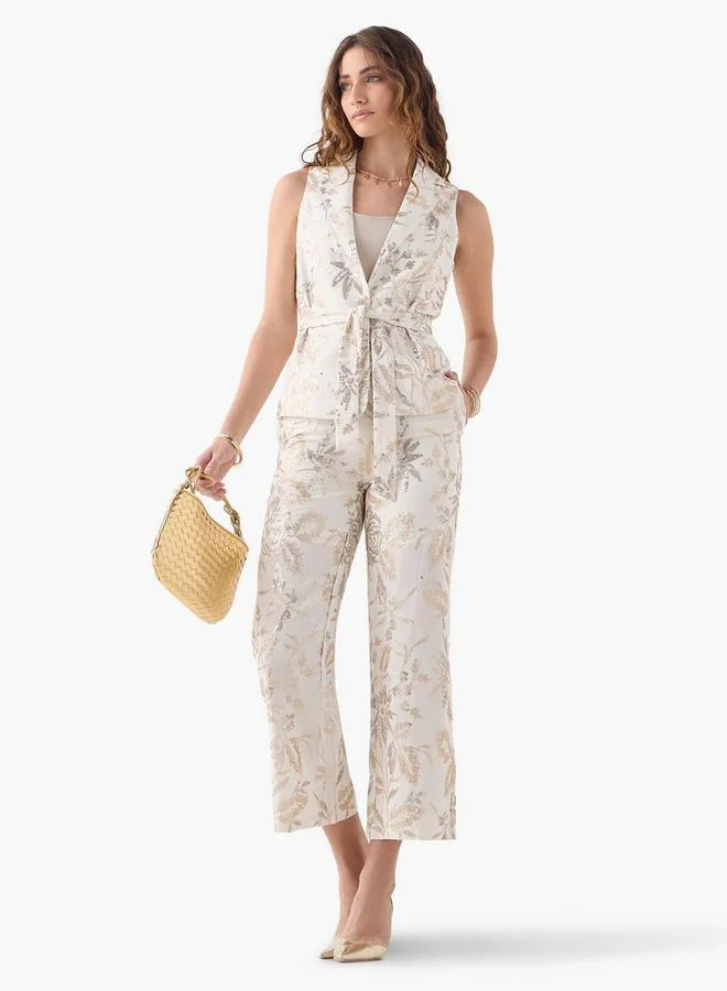 Iconic  Iconic All-Over Embellished Pants with Pockets for Women | Best Price UAE