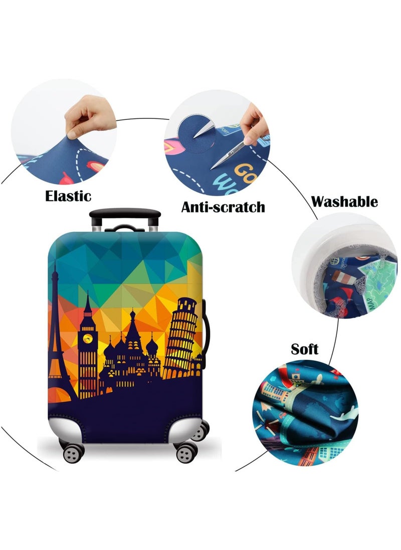 AUTOYSUR Luggage Cover for Wheeled Suitcase,18/24/28/32 Inch Luggage Covers Suitcase Protector,Washable Suitcase Baggage Covers,Dustproof Anti-Scratch Travel Luggage Cover  - Image 2
