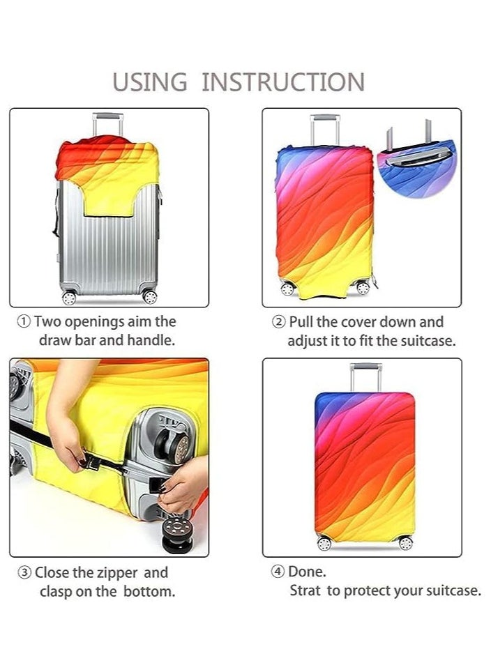 AUTOYSUR Luggage Cover for Wheeled Suitcase,18/24/28/32 Inch Luggage Covers Suitcase Protector,Washable Suitcase Baggage Covers,Dustproof Anti-Scratch Travel Luggage Cover  - Image 4