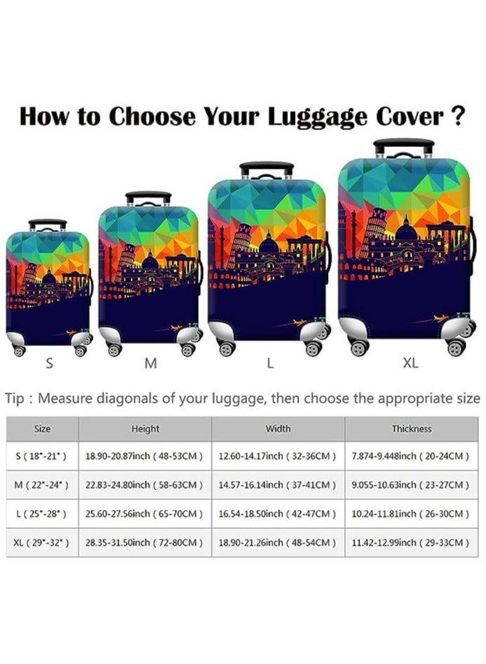 Luggage Cover for Wheeled Suitcase,18/24/28/32 Inch Luggage Covers Suitcase Protector,Washable Suitcase Baggage Covers,Dustproof Anti-Scratch Travel Luggage Cover
