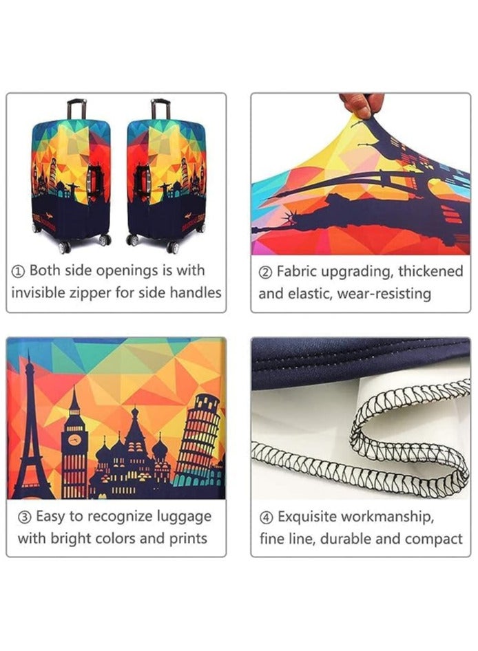 Luggage Cover for Wheeled Suitcase,18/24/28/32 Inch Luggage Covers Suitcase Protector,Washable Suitcase Baggage Covers,Dustproof Anti-Scratch Travel Luggage Cover