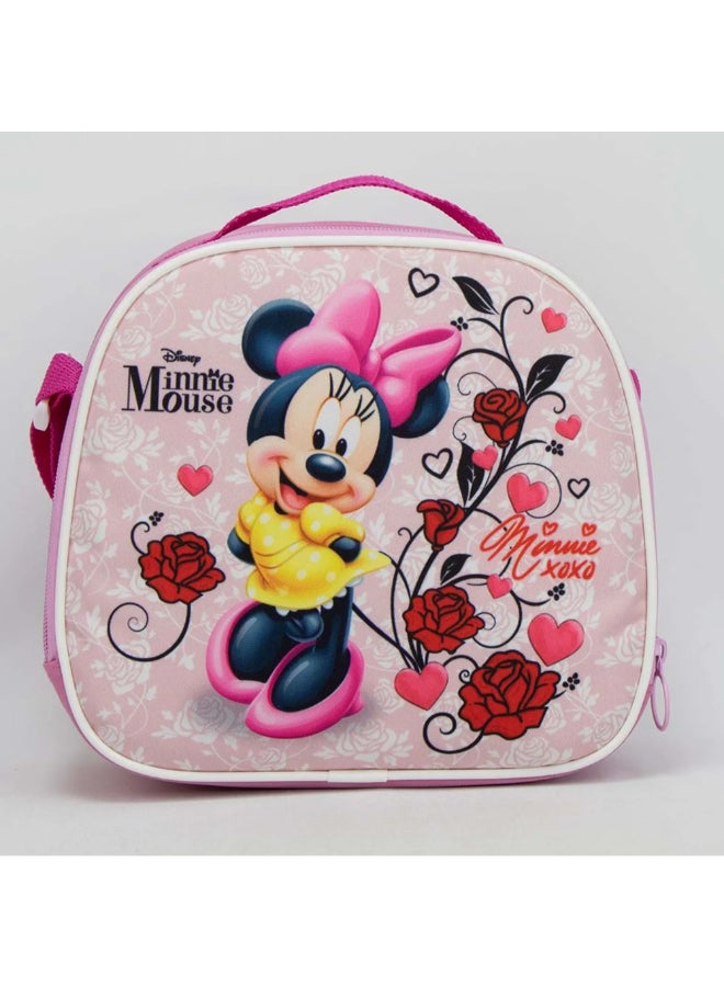 SunCe 5-Piece Disney Minnie Zipper Closure Trolley Backpack Set Pink and Black 24 x 6 x 6 cm SUNS-8010DMM  - Image 2