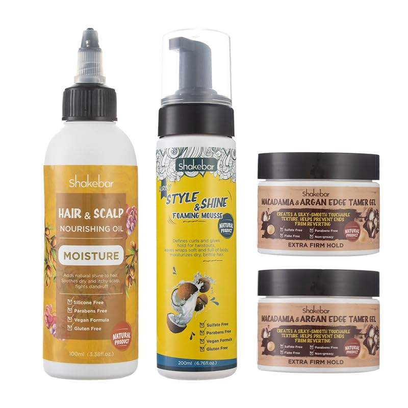 Hair Nourishing Oil Hair Mousse Edge Control Gel Nourishes Hair and Scalp Leaves Hair Shine and Longlasting Style EXTRA FIRM HOLD