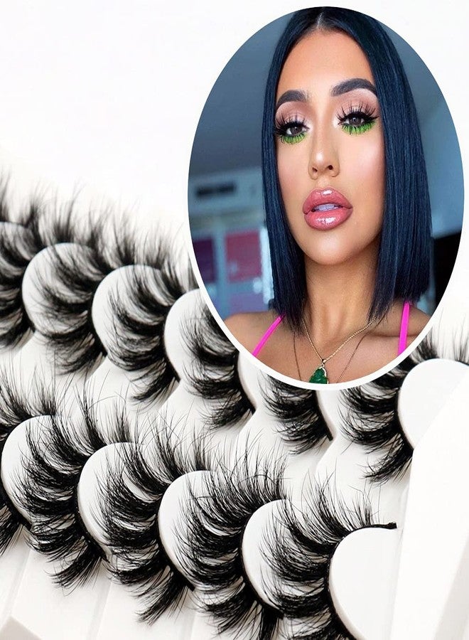 Losha Lashes Natural Fluffy Faux Mink Eyelashes Handmade Wispy Lashes 7 Pairs Pack False Lashes for Eye Makeup - Image 2