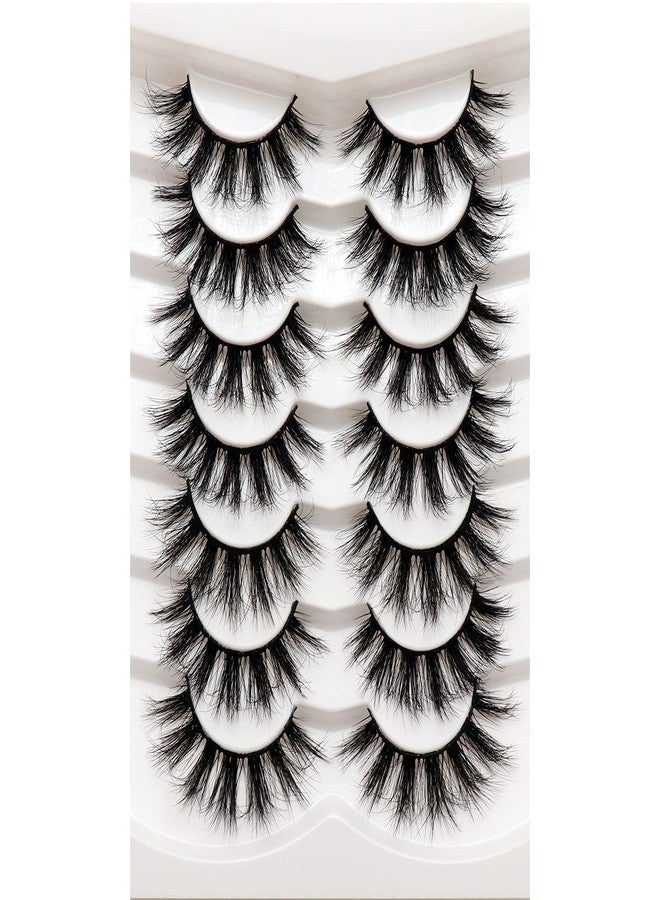 Losha Lashes Natural Fluffy Faux Mink Eyelashes Handmade Wispy Lashes 7 Pairs Pack False Lashes for Eye Makeup - Image 1