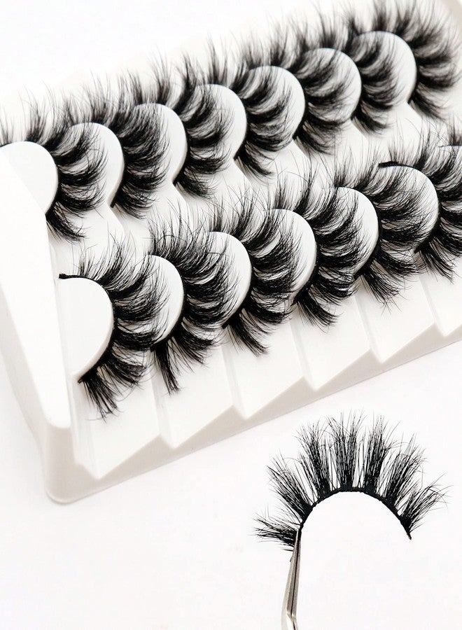 Losha Lashes Natural Fluffy Faux Mink Eyelashes Handmade Wispy Lashes 7 Pairs Pack False Lashes for Eye Makeup - Image 4
