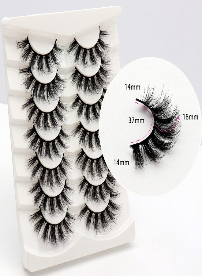 Losha Lashes Natural Fluffy Faux Mink Eyelashes Handmade Wispy Lashes 7 Pairs Pack False Lashes for Eye Makeup - Image 3