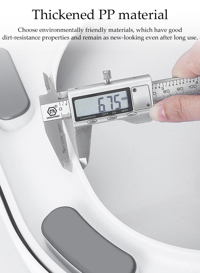 DUNISO Toilet Seat Cover，Thicken U-Shape Quiet Close Toilet Seat Cover，Quick-Attach Hardware Bathroom Toilet Seat with 2 QQ screws,Durable and Removable - Image 4