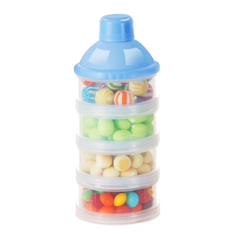 accmor Formula Dispenser On The Go, 4 Compartments Stackable Formula Container for Travel, Baby Milk Powder Kids Snack Container, BPA Free ﻿ - Image 4