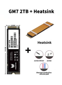 Predator 2TB 7200MB/s SSD PCIe NVMe Gen4 M.2 2280, Internal Solid State Drives, Compatible with PS5, Desktop computer, Laptop, Including Heatsink, Disassembly Tools and Installation Instructions  - Image 2