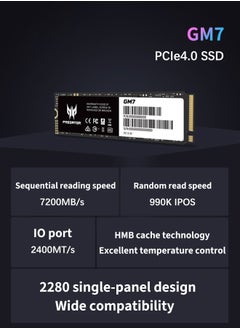 Predator 2TB 7200MB/s SSD PCIe NVMe Gen4 M.2 2280, Internal Solid State Drives, Compatible with PS5, Desktop computer, Laptop, Including Heatsink, Disassembly Tools and Installation Instructions  - Image 4