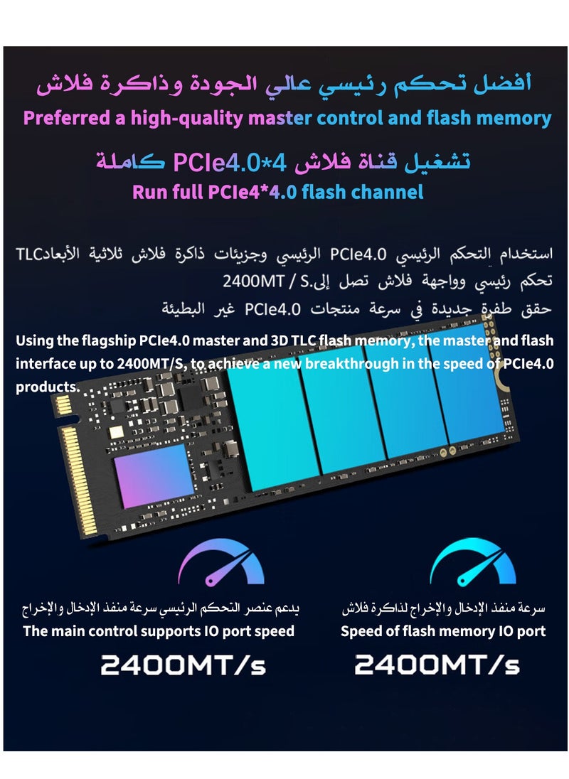 2TB 7200MB/s SSD PCIe NVMe Gen4 M.2 2280, Internal Solid State Drives, Compatible with PS5, Desktop computer, Laptop, Including Heatsink, Disassembly Tools and Installation Instructions - pzsku/Z663F8897DC4DBF31C652Z/45/_/1716484479/ecec93a2-6b50-447e-b25a-ce36f995e23b