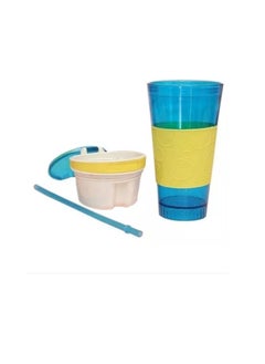Snackeez Travel Snack & Drink Cup with Straw