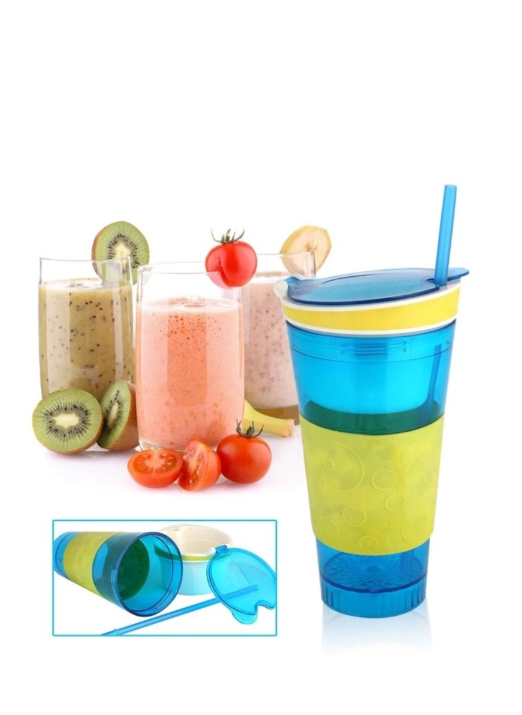 Snackeez - Snackeez Travel Snack & Drink Cup with Straw - Image 1