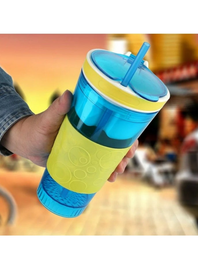 Snackeez - Snackeez Travel Snack & Drink Cup with Straw - Image 1