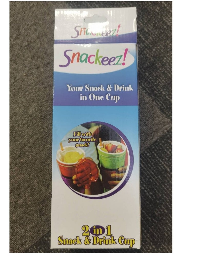 Snackeez - Snackeez Travel Snack & Drink Cup with Straw - Image 1