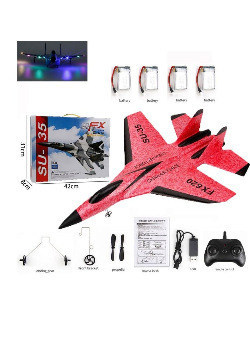 AROAQ RC Remote Radio Control Drones Airplanes Red four Battery Toy Kids Gift  - Image 1