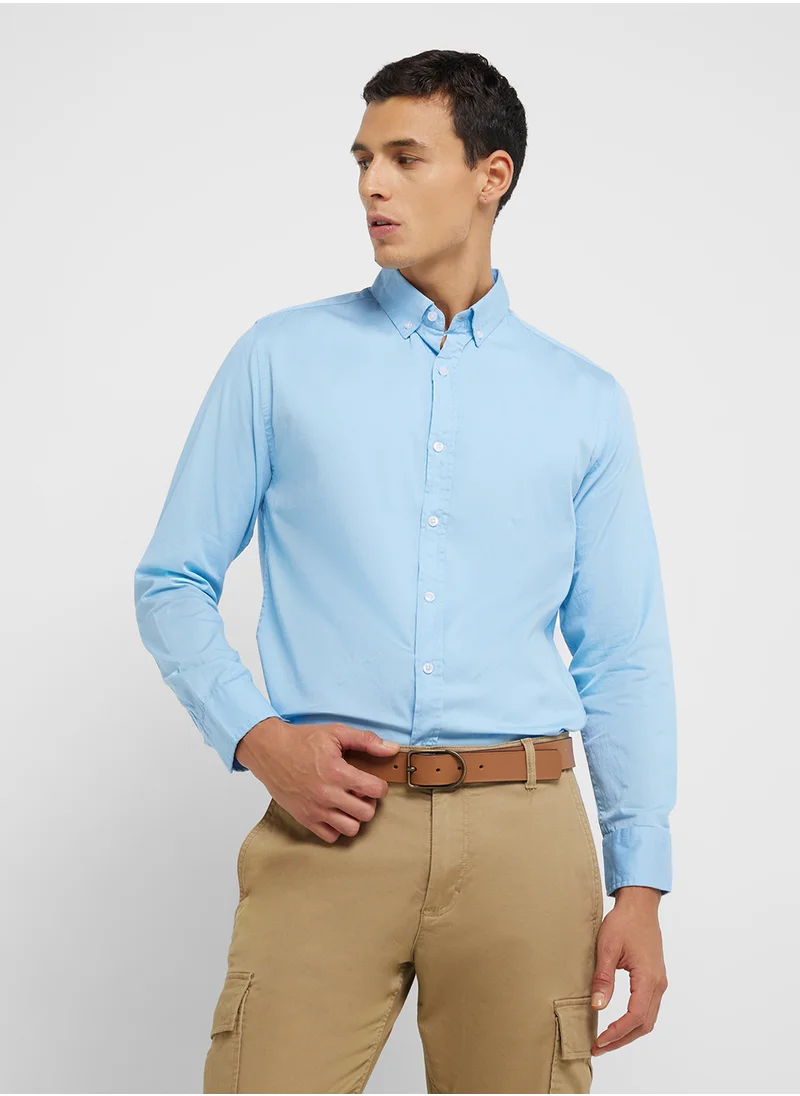 ريبلز مع نمشي Men's Button down Collar Shirts