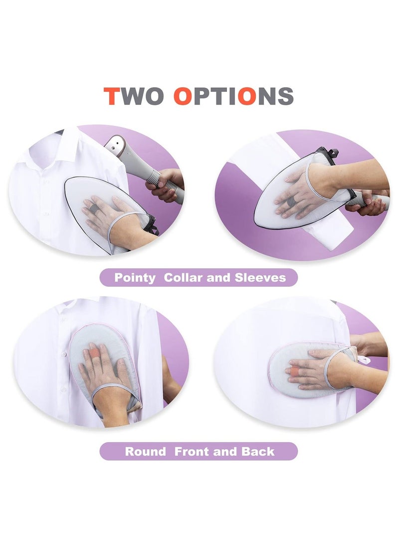 XiuWoo - 【2 Style】Round ironing board holder, 8.58 x 5.7 1.1 in, Pointed 9.8 5.9 in; The pointed small iron is applied to collar and sleeves, while the round - Image 1
