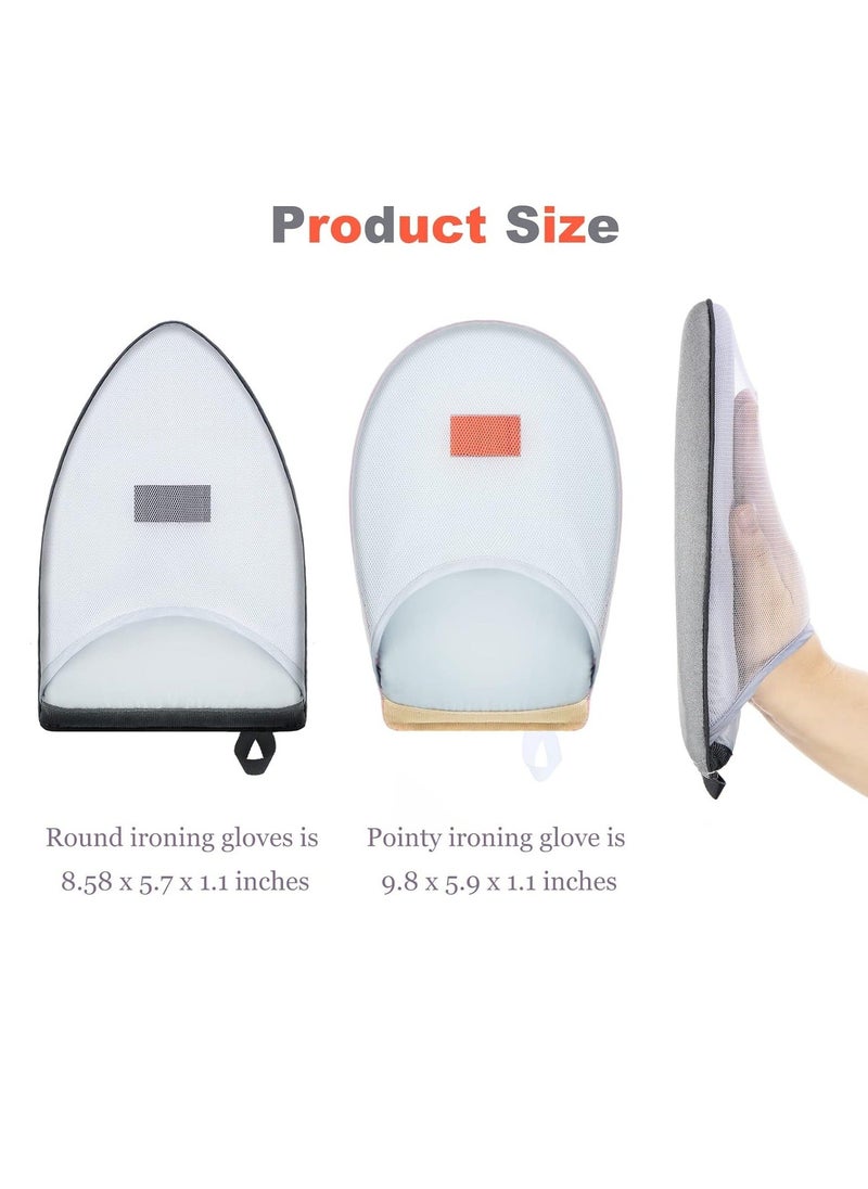 XiuWoo - 【2 Style】Round ironing board holder, 8.58 x 5.7 1.1 in, Pointed 9.8 5.9 in; The pointed small iron is applied to collar and sleeves, while the round - Image 1