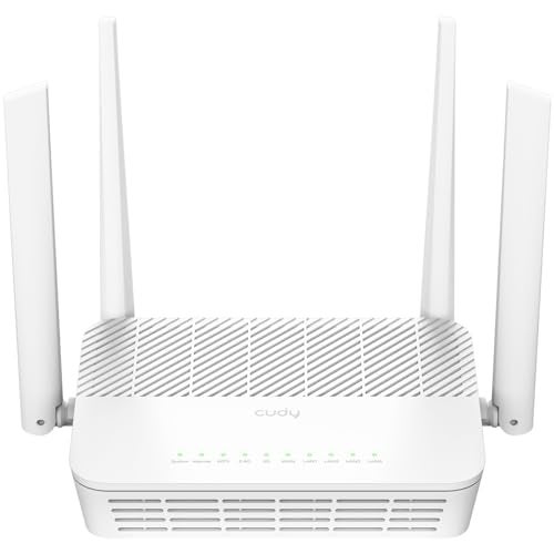 Cudy WR3000S AX3000 Dual Band WiFi 6 Mesh Router 5 Gigabit Ethernet RJ45 Ports 4 Antennas MUMIMO OpenVPN Wireguard Zerotier Ipsec VPN Cloud APP - Image 1