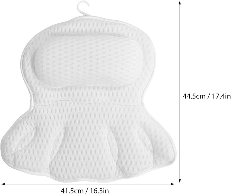 Bath Pillow for Tub 4d Bath Cushion with Suction Cups Machine Washable Soft Bathtub Pillow for Neck and Back Support for Soaking and Spa Relaxation - Image 2