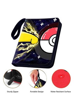 Filly Card Holder Binder Carrying Case for Pokemon Cards Portable Trading Cards Holder Collector Album holder holds 400 Cards with 50 Removable Sheets and 4 Pockets  - Image 3