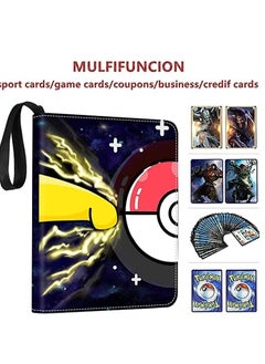 Filly Card Holder Binder Carrying Case for Pokemon Cards Portable Trading Cards Holder Collector Album holder holds 400 Cards with 50 Removable Sheets and 4 Pockets  - Image 5