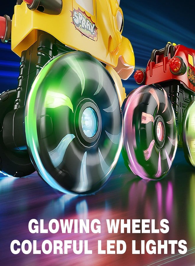 NARRIO شاحنات الوحوش الديناصورية للأطفال من 2-4 سنوات: مجموعة سيارات ألعاب 3 قطع للأطفال من عمر 1-3 سنوات، شاحنة مضيئة بفم متحرك، ألعاب سيارات ممتعة للأطفال بعمر سنة واحدة، ألعاب ديناصورات للأطفال من 3-5 و5-7 سنوات، هدايا مثالية للأولاد والبنات. - Image 5