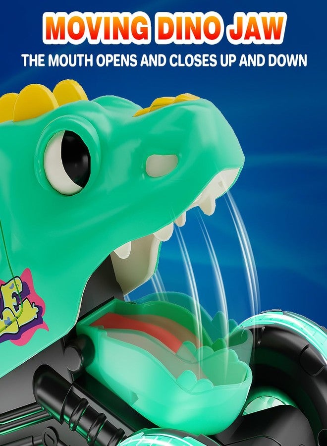 NARRIO شاحنات الوحوش الديناصورية للأطفال من 2-4 سنوات: مجموعة سيارات ألعاب 3 قطع للأطفال من عمر 1-3 سنوات، شاحنة مضيئة بفم متحرك، ألعاب سيارات ممتعة للأطفال بعمر سنة واحدة، ألعاب ديناصورات للأطفال من 3-5 و5-7 سنوات، هدايا مثالية للأولاد والبنات. - Image 4