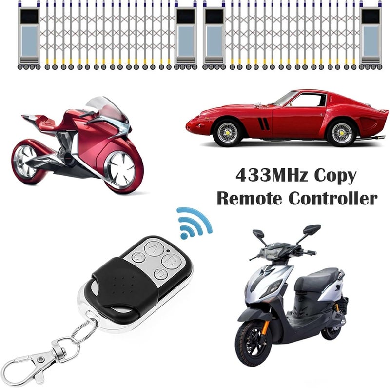 Garage Door Remote, 5-20PC Door Remote Control 433Mhz 4 Channel Use Fixed Code Rolling Key Chains Car Home and Garage Duplicator(20PCS) - Image 2