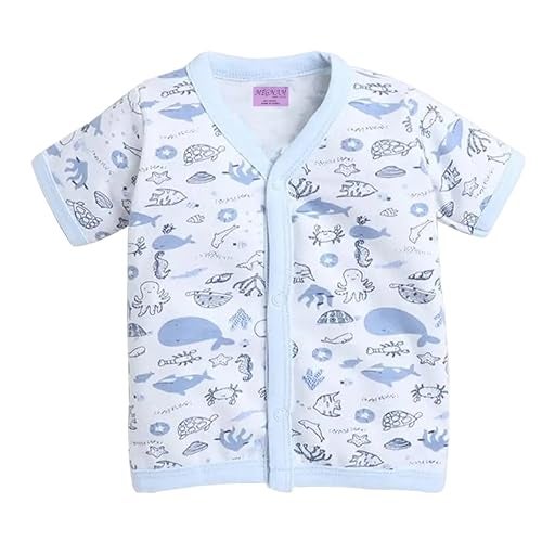 MEGNAM Baby Cotton Front Open Half Sleeves Top Half Sleeve Jhabala,Regular Fit T-Shirt,Multicolor Print (in, Age, 3 Months, 6 Months, Regular, Pack of 3) - Image 5