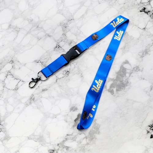 Desert Cactus University of California Los Angeles Lanyard UCLA Bruins Car Keys ID Badge Holder Keychain Detachable Breakaway Snap Buckle (Blue) - Image 4