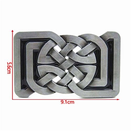 MASOP VOGU MASOP Square Keltic Celtic Knot Belts Buckle Rectangle Vintage Medieval Gifts - Image 3