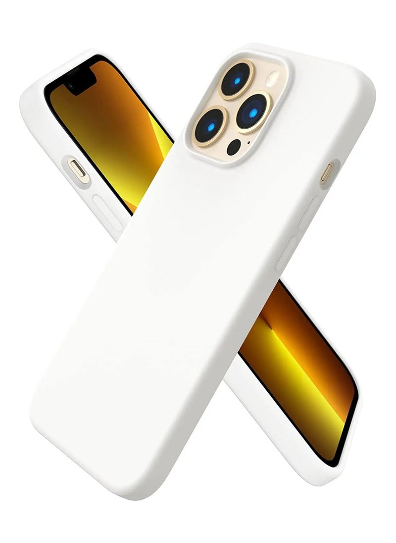 Generic - Compatible with iPhone 14 Pro Max Case, Liquid Silicone Full Body Protective Case with [Anti-Scratch] [Soft Microfiber Lining] [Camera Protective] for iPhone 14 Pro Max 6.7 inch, White - Image 1