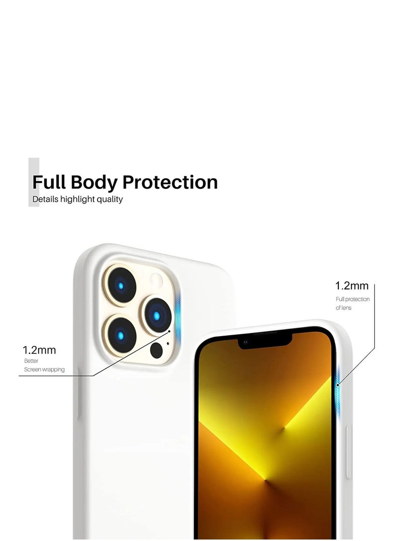 Generic - Compatible with iPhone 14 Pro Max Case, Liquid Silicone Full Body Protective Case with [Anti-Scratch] [Soft Microfiber Lining] [Camera Protective] for iPhone 14 Pro Max 6.7 inch, White - Image 1