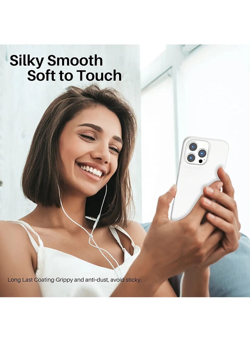 Generic - Compatible with iPhone 14 Pro Max Case, Liquid Silicone Full Body Protective Case with [Anti-Scratch] [Soft Microfiber Lining] [Camera Protective] for iPhone 14 Pro Max 6.7 inch, White - Image 1