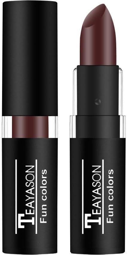 Lip Smacking Fun Colour Dramatic Longlasting Matte Lipstick Teayason Lipstick 09 Reddy Brown