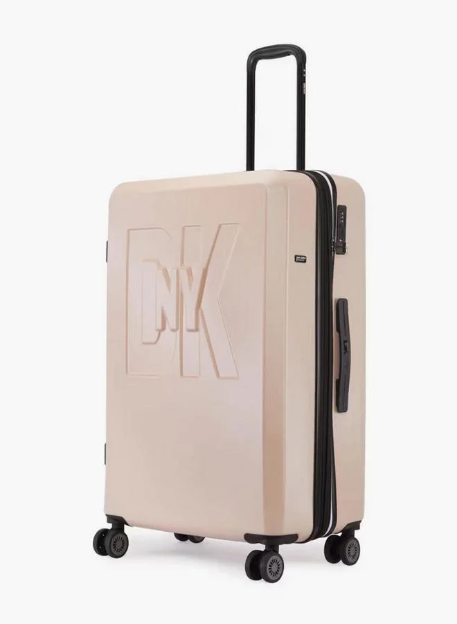 DKNY Embossed Hardcase Luggage Trolley With Retractable Handle - 28 Inches Check-In Bag