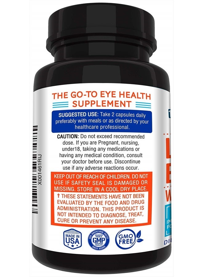 One Elevated Newly Improved Super Strength Eye Care Formula - Highest Pharmaceutical Grade Lutein, Zeaxanthin, Bilberry - Greatest bioavailability – Rich Antioxidants - Works synergistically for Optimum Results - Image 3